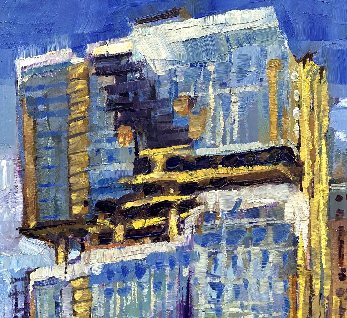 „MAD Studios Architecture Rift Rino“ (2023) von Delton Demarest, Ölgemälde im Angebot 4