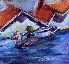 "Mallards with Purge" (2024) by Delton Demarest, Original Oil Painting