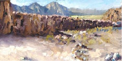 "North Table Mountain" (2022) di Delton Demarest, Pittura a olio originale