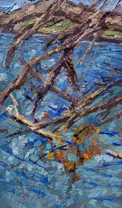 "Sloan's Lake" (2025), Original Impressionist Landscape Oil Painting