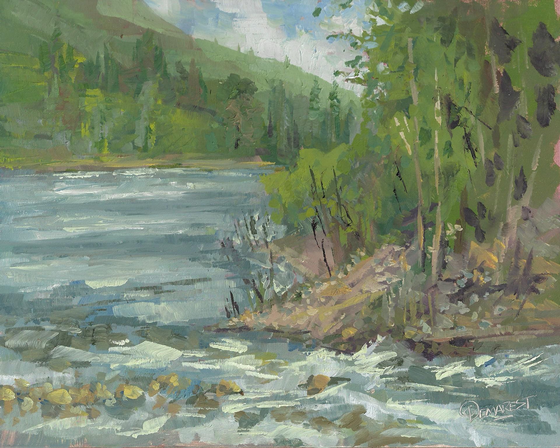 Delton Demarest Landscape Painting - Snake River, Jackson Hole