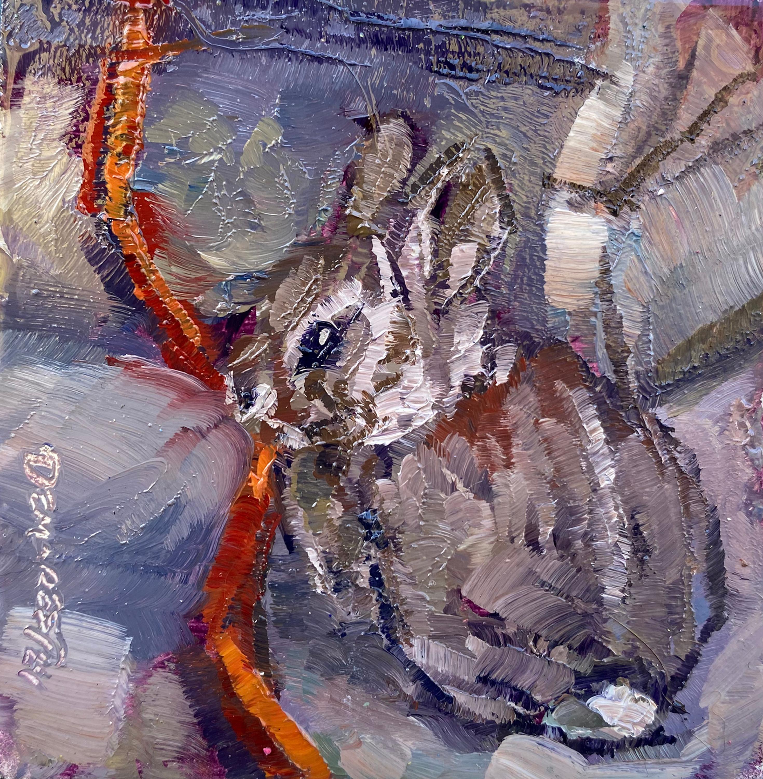 „Studio Bunny“ (2024) von Delton Demarest, Original-Ölgemälde