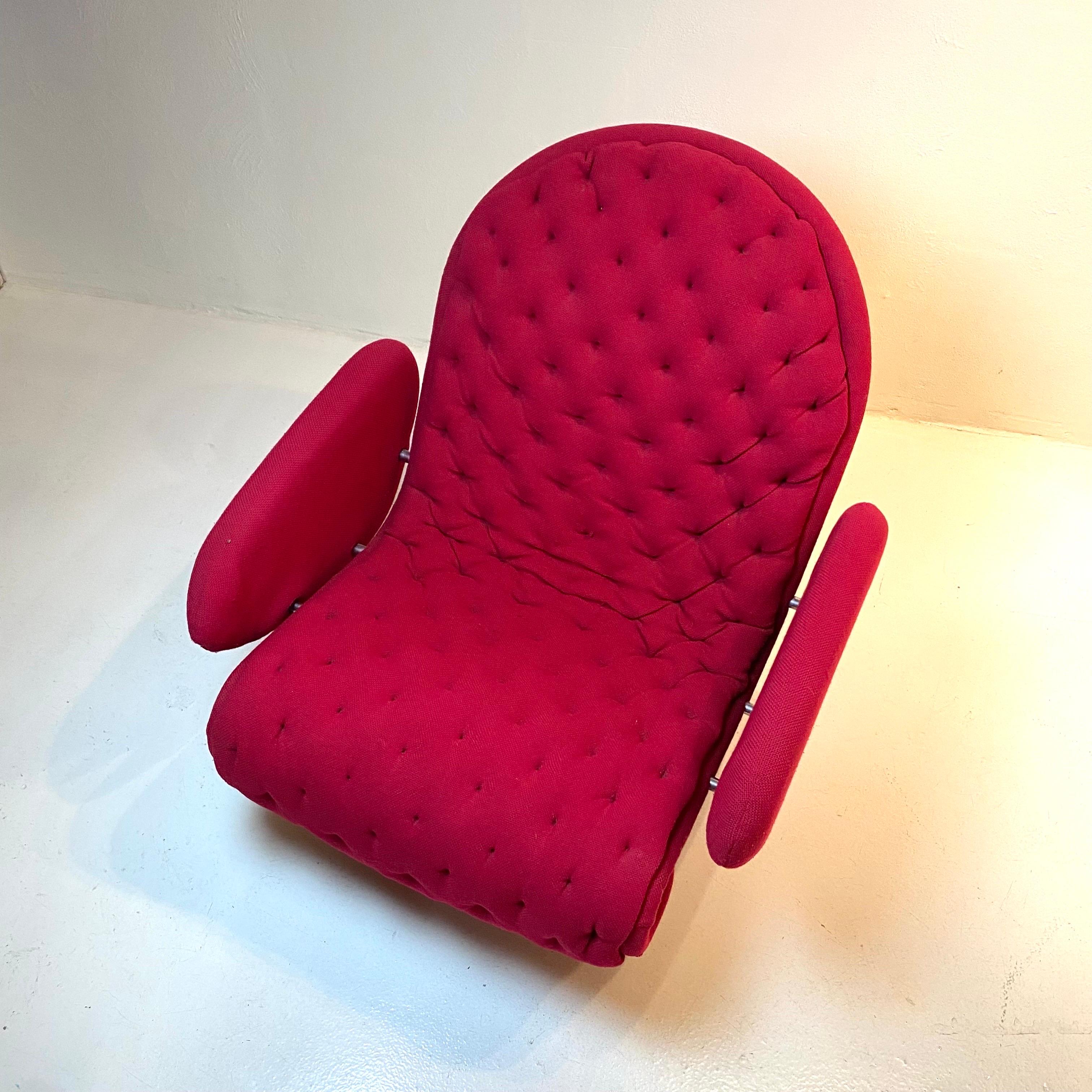 Space Age Deluxe 1-2-3 armchair by Verner Panton for Fritz Hansen, Denmark 1970s. For Sale