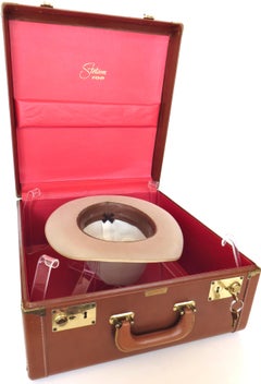 Deluxe "Stetson One-Hundred" Western Wear Hat W/ Stetson Leather Suitcase C1950s