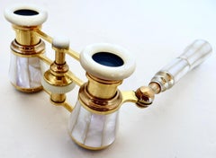 Deluxe Victorian French Lorgnette Opera Glasses. Paris, France. Circa 1895