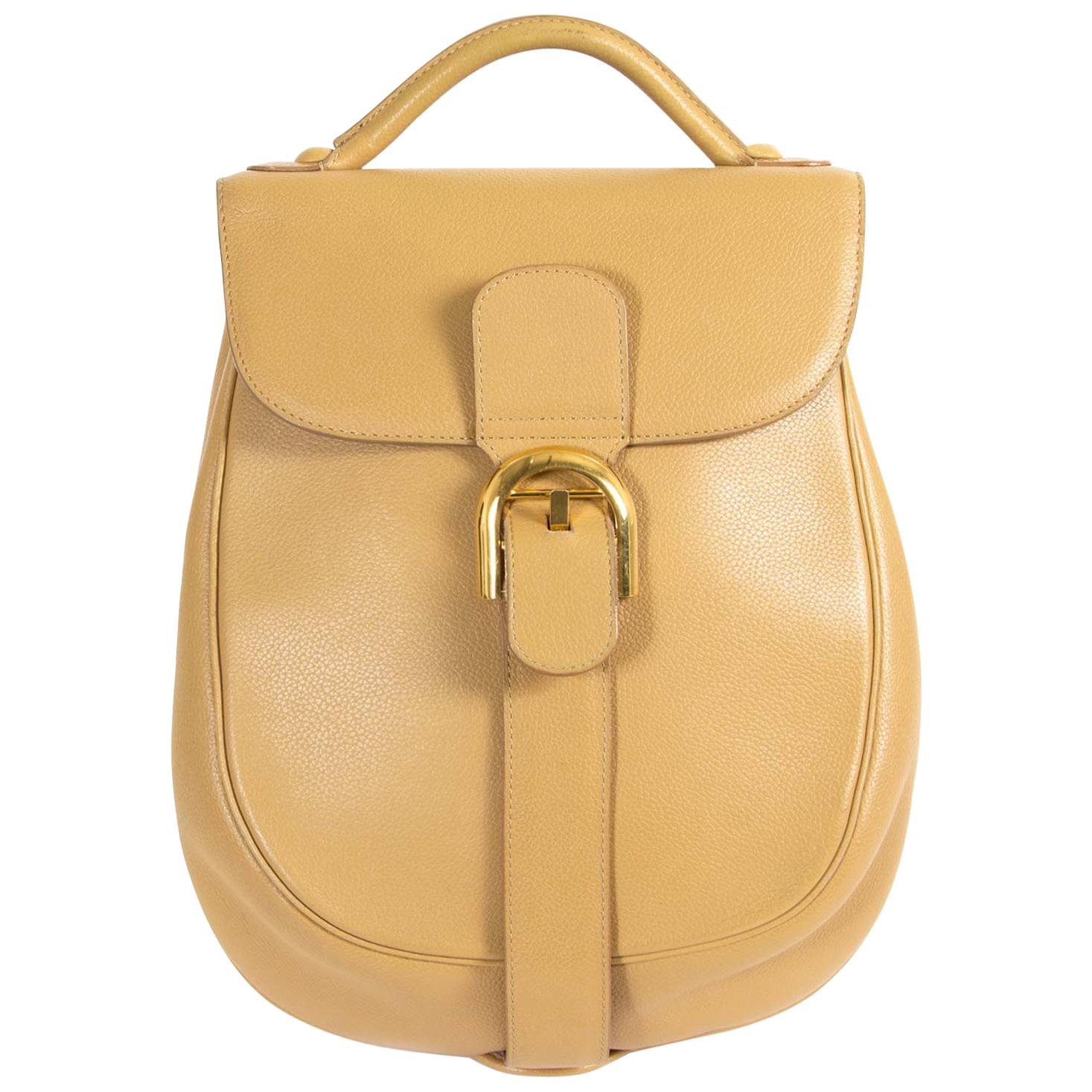 Delvaux Beige Brillant Backpack For Sale