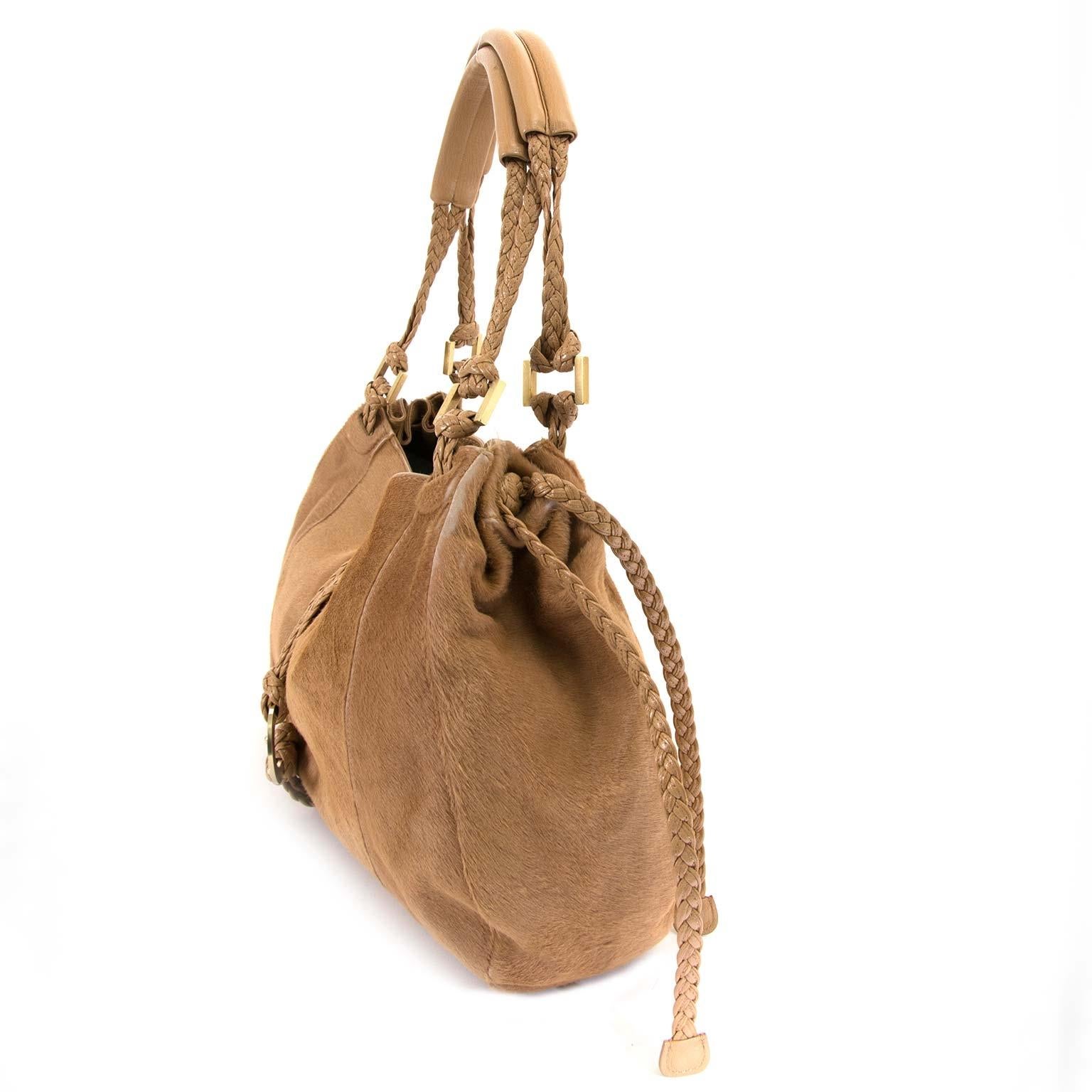 Delvaux Beige Ponyhair Colette GM Bag 1