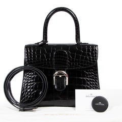 Delvaux Black Alligator Brillant MM