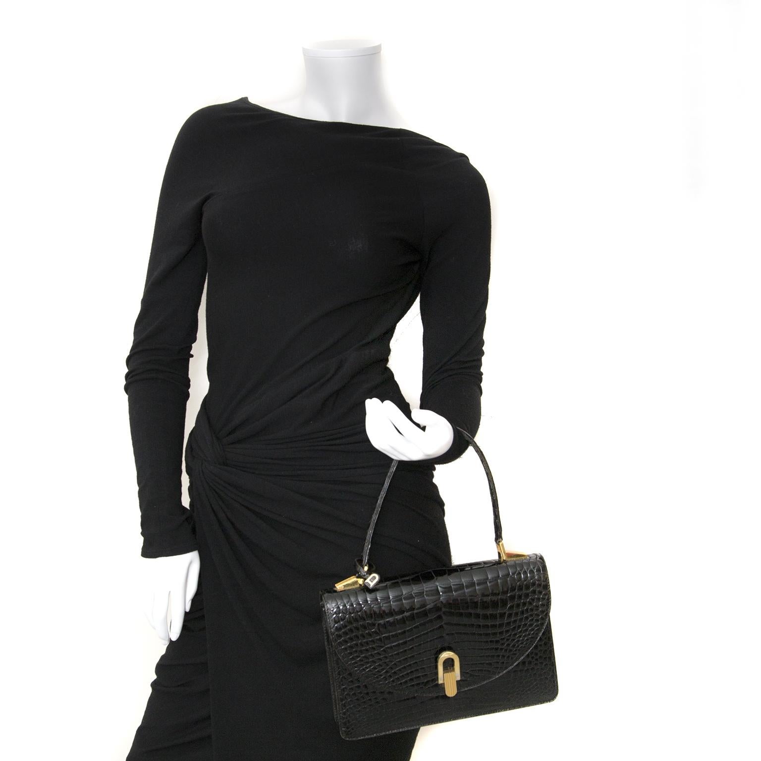black croco bag