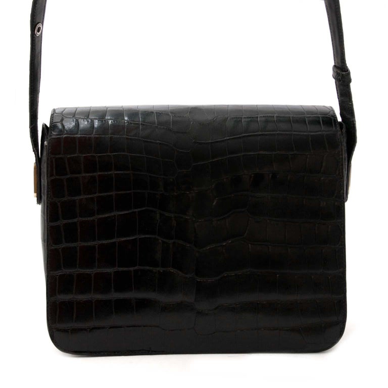 Delvaux Black Crocodile Bourgogne Shoulder Bag at 1stDibs | delvaux ...
