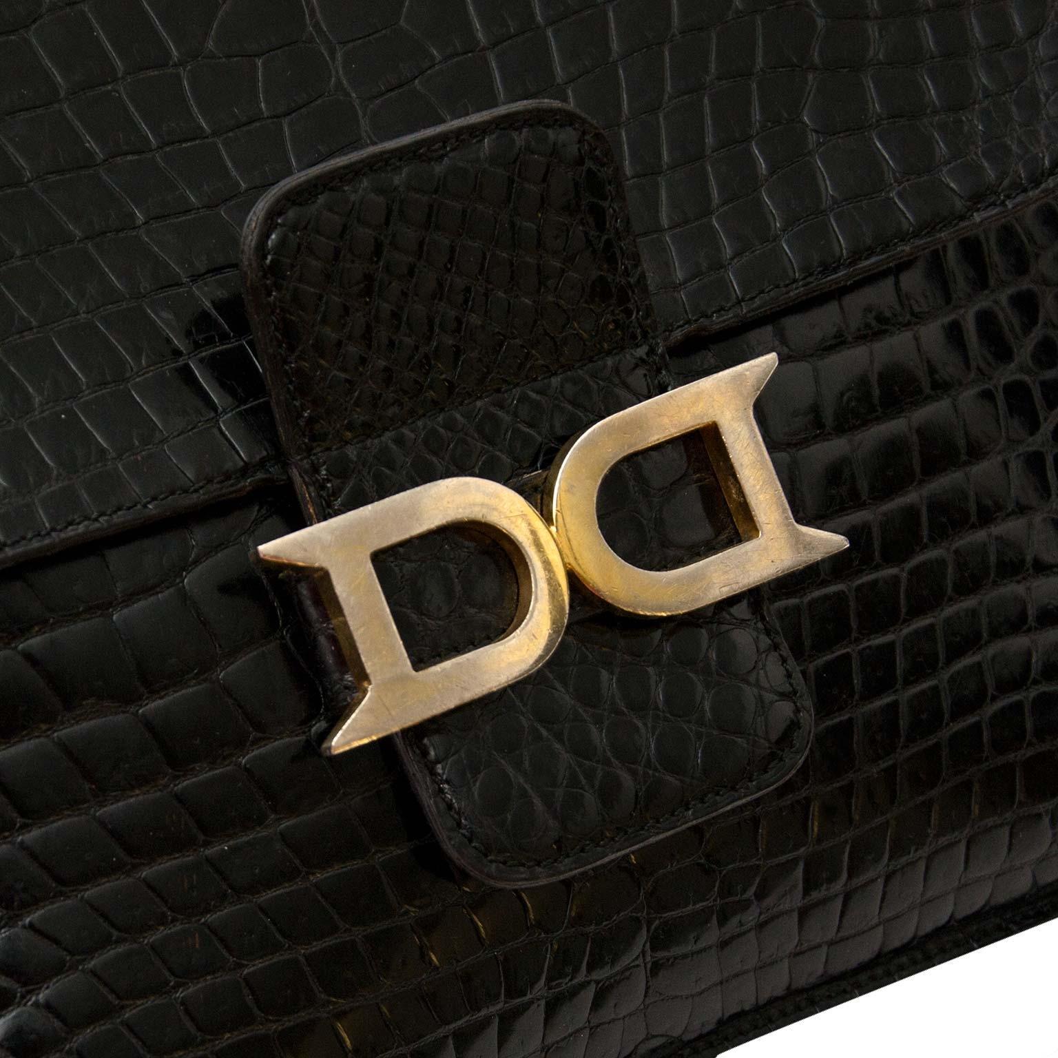 Delvaux Black Crocodile Bourgogne Shoulder Bag at 1stDibs | delvaux ...