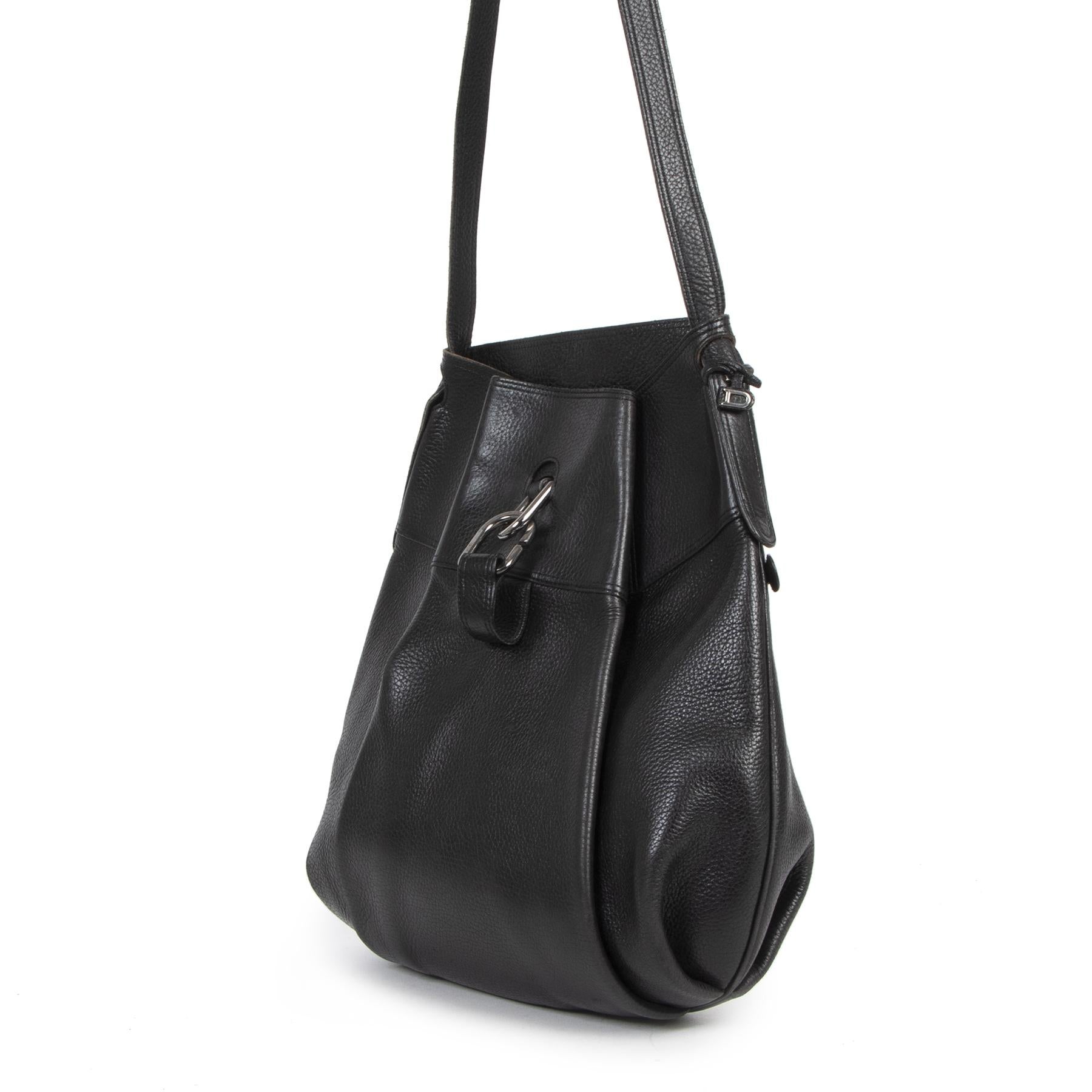 Women's Delvaux Black Faust Shoulder Bag 