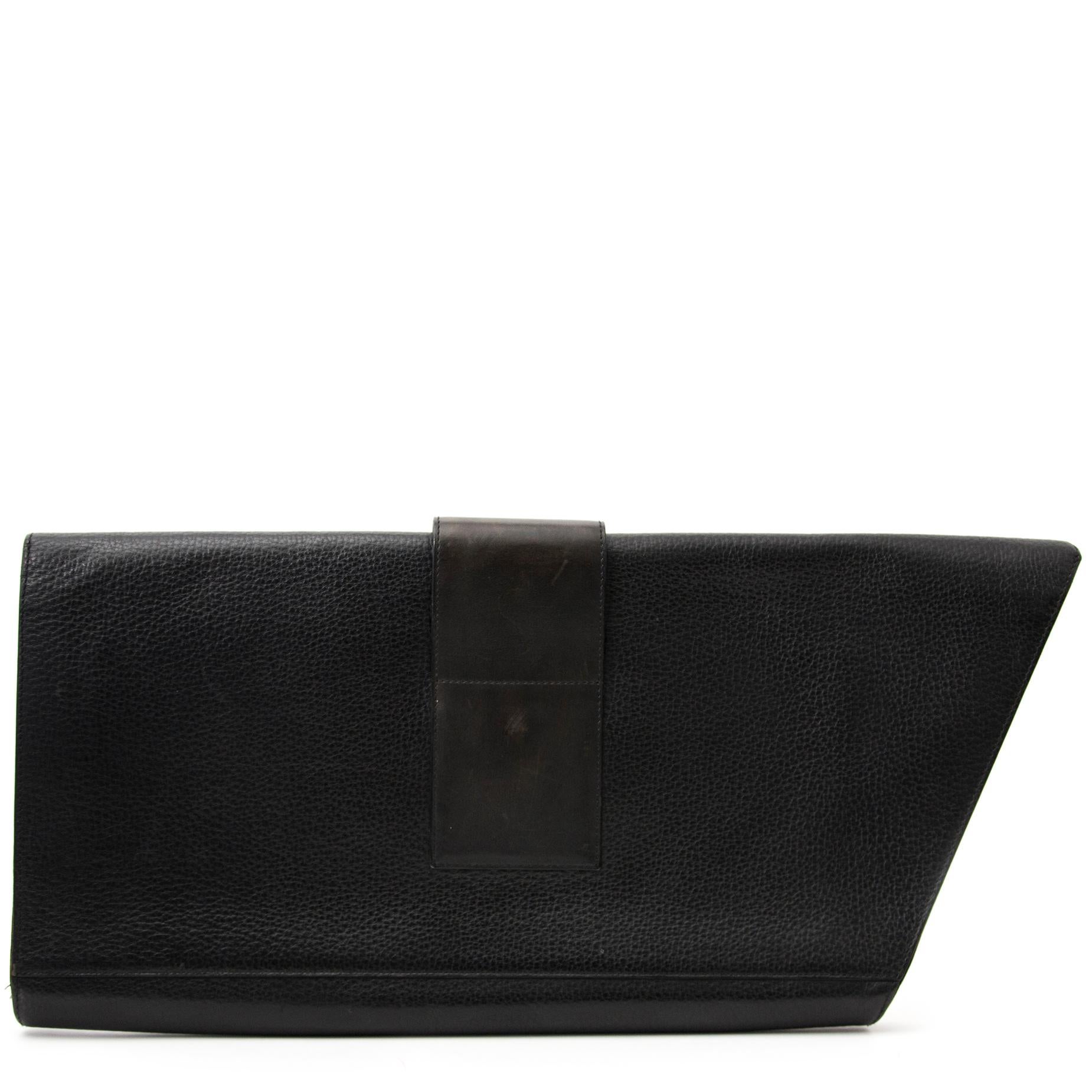 Delvaux Black Large Clutch  In Good Condition In Antwerp, BE