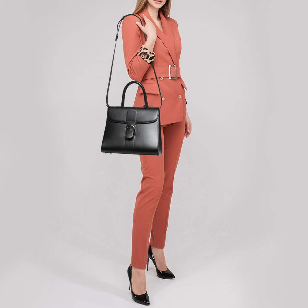 Delvaux Black/Red Leather Madame PM Shoulder Bag Delvaux | The Luxury Closet