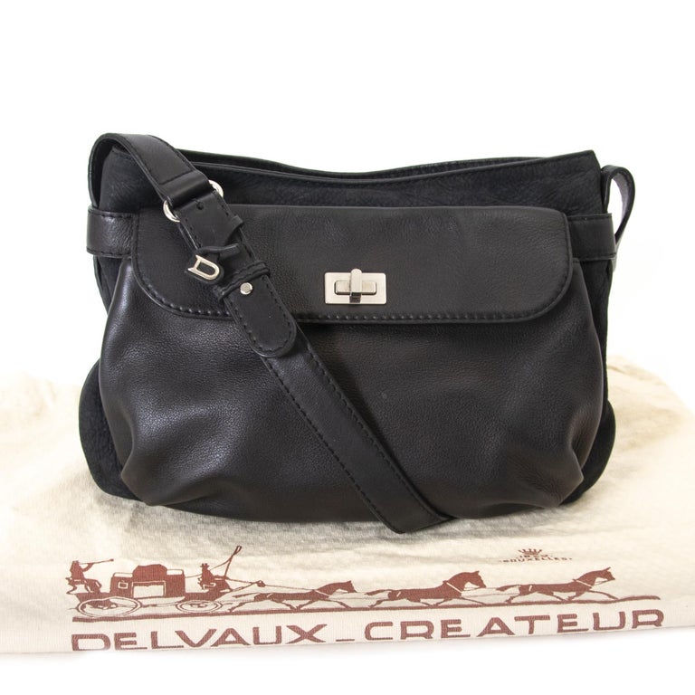 Delvaux Black Leather Double Vie - 