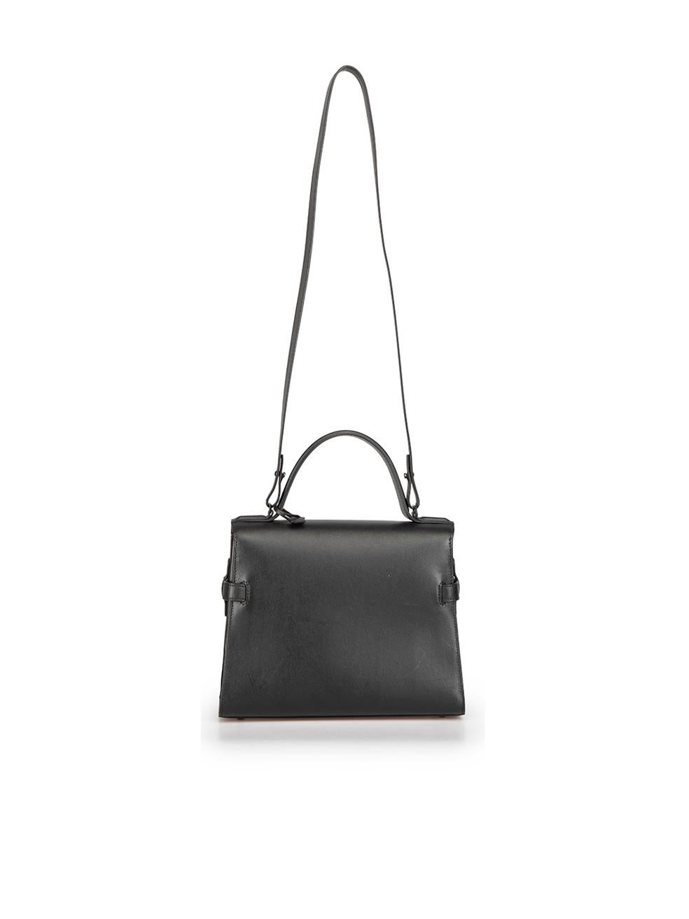 Delvaux Black Leather Le Tempête GM Bag In Excellent Condition In London, GB