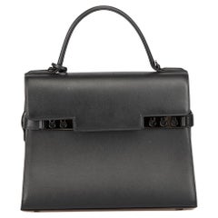 Used Delvaux Black Leather Le Tempête GM Bag