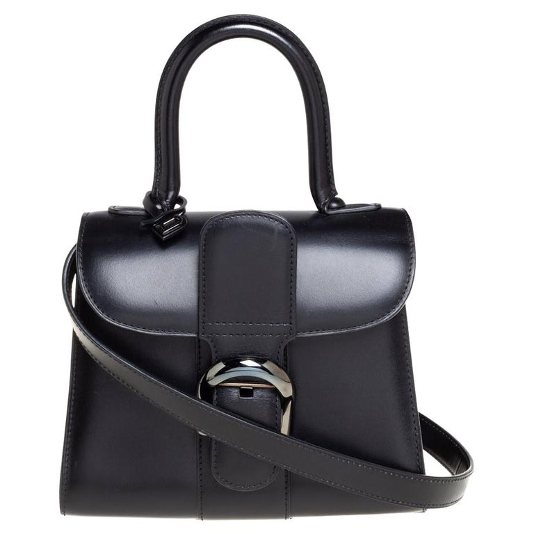 Delvaux Black Leather Mini Le Brillant Top Handle Bag at 1stDibs