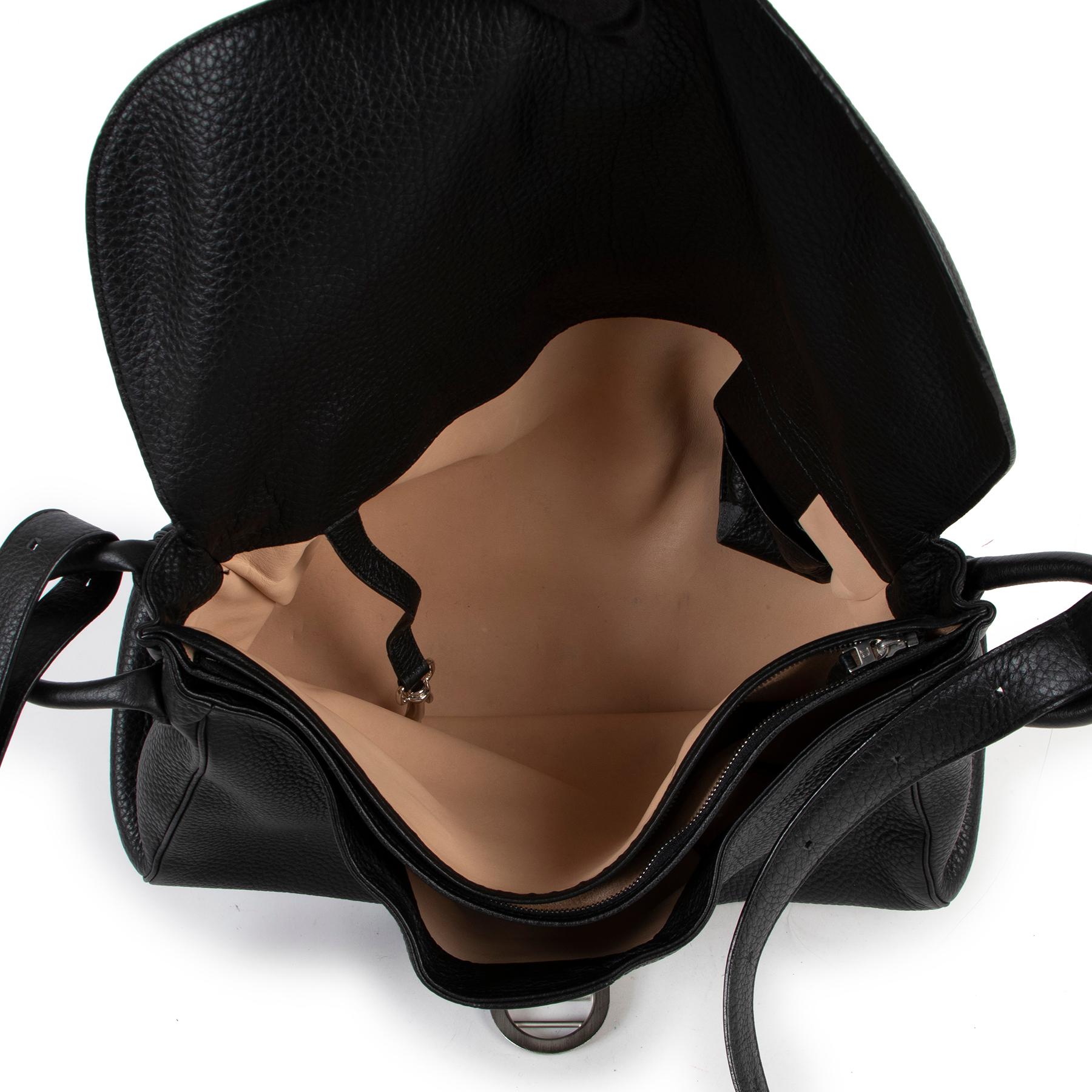 Women's or Men's Delvaux Black Taurillon Crispé Leather Brillant Besace Shoulder Bag