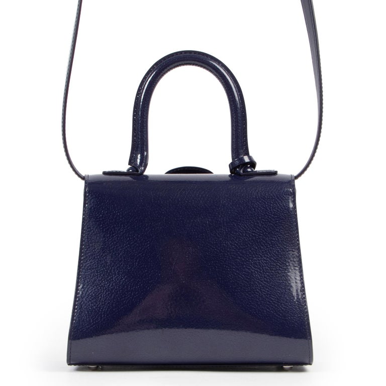 Madame mini leather handbag Delvaux Blue in Leather - 24057563