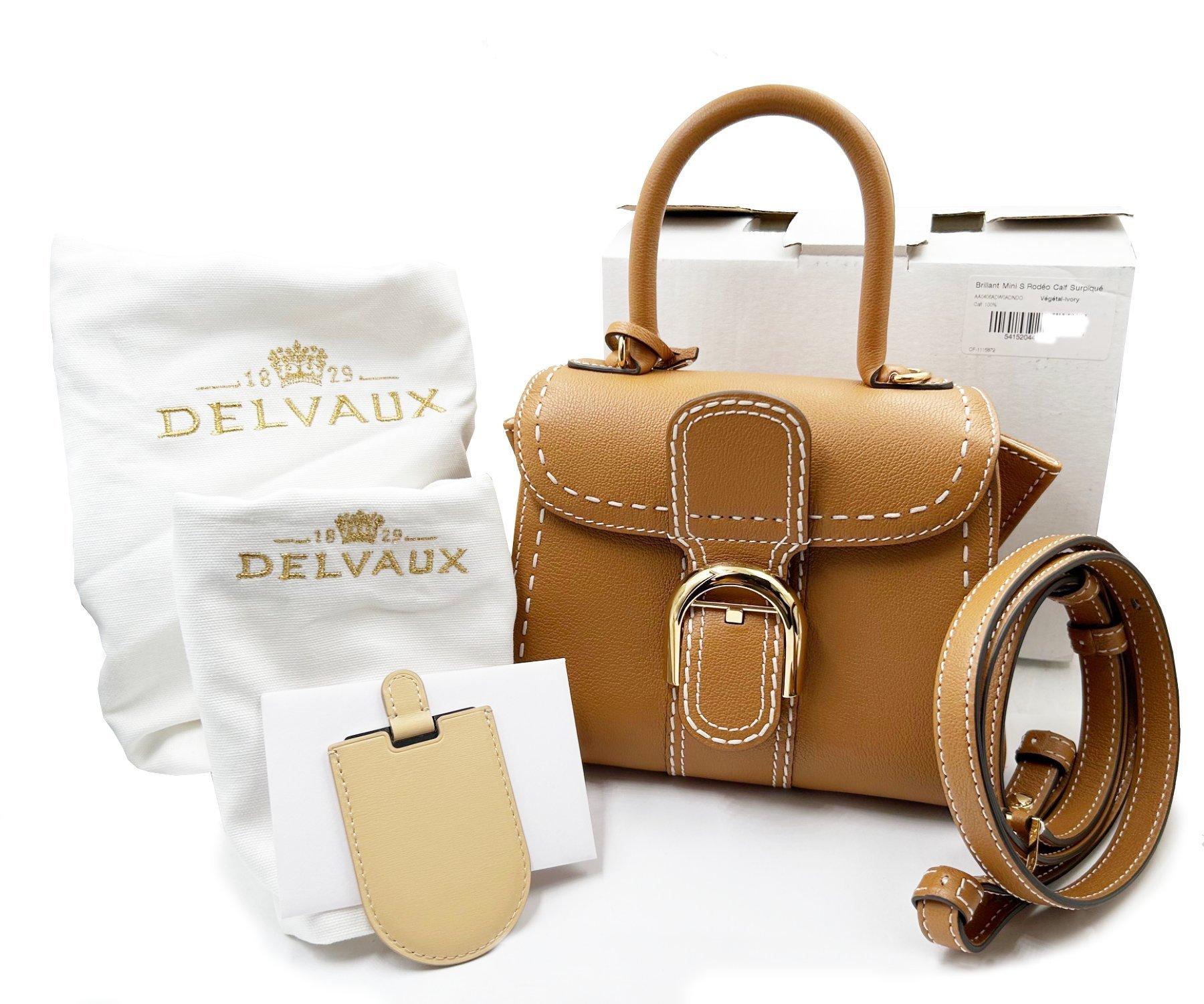 Contemporary Delvaux Brand New Brilliant Surpique Mini Crossbody Bag For Sale