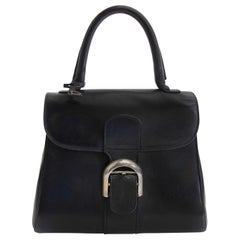 Delvaux Brillant Boxcalf Dark Blue PM Bag