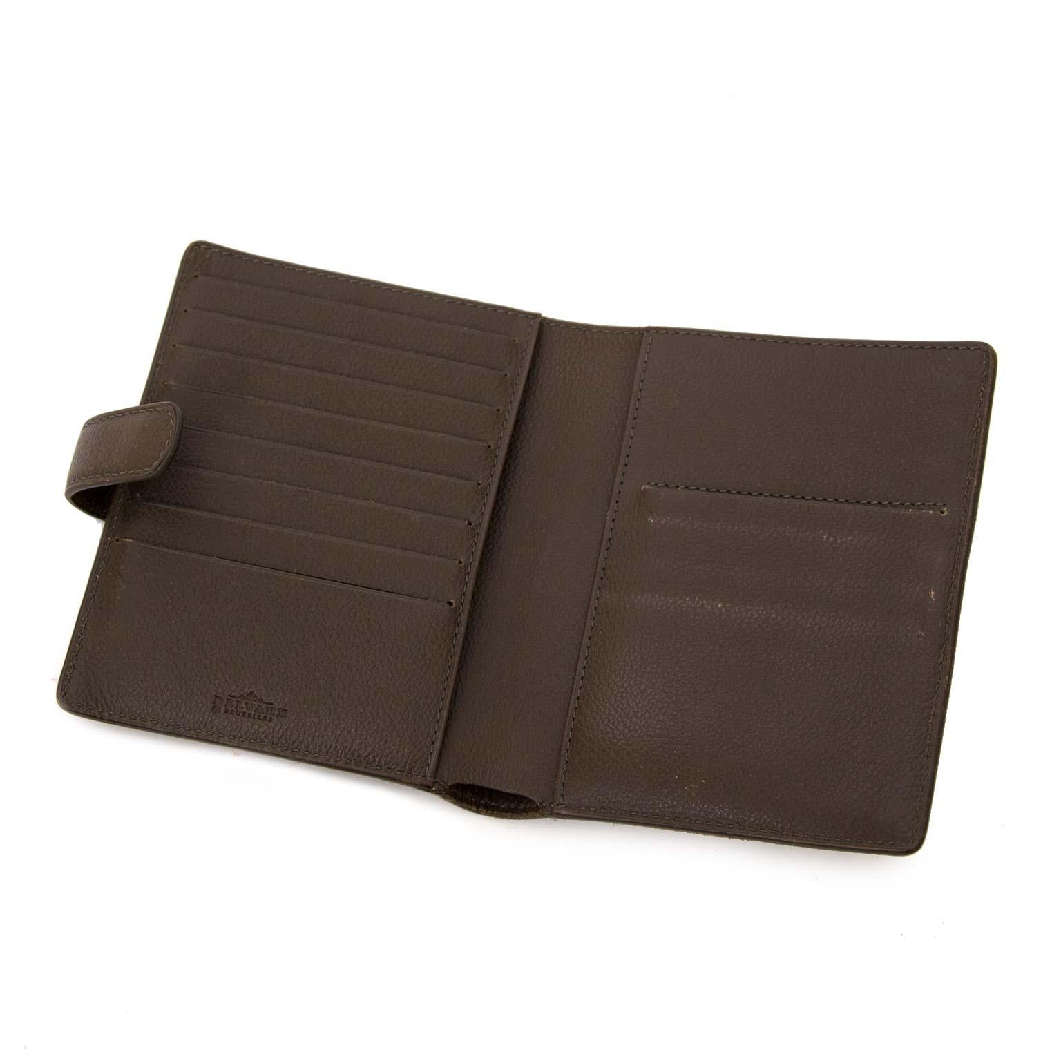 Black Delvaux Brillant Brown Leather Wallet