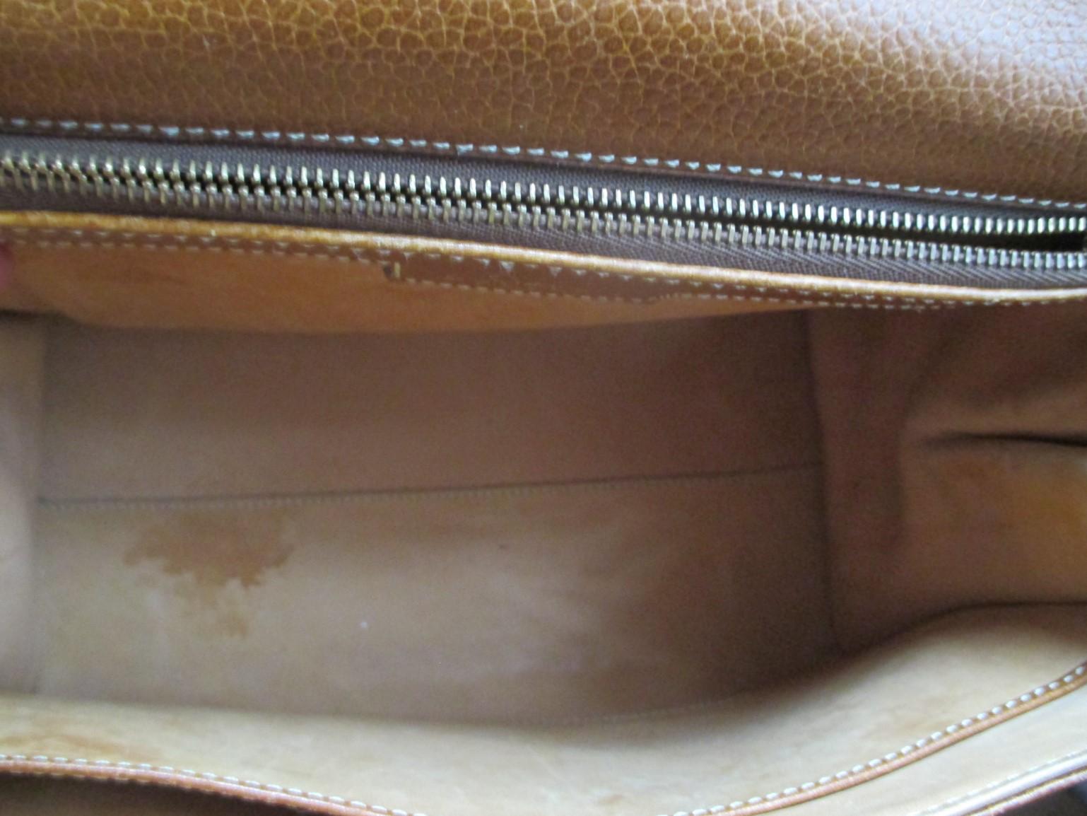 Delvaux Brillant MM Cognac Leather Shoulder Bag 5