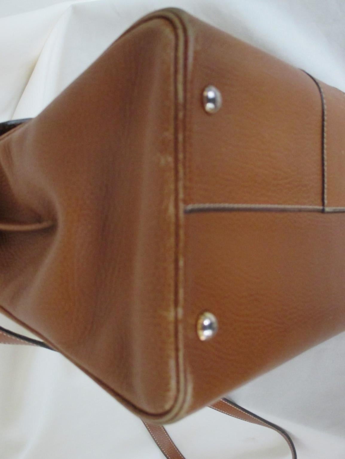 Delvaux Brillant MM Cognac Leather Shoulder Bag 2