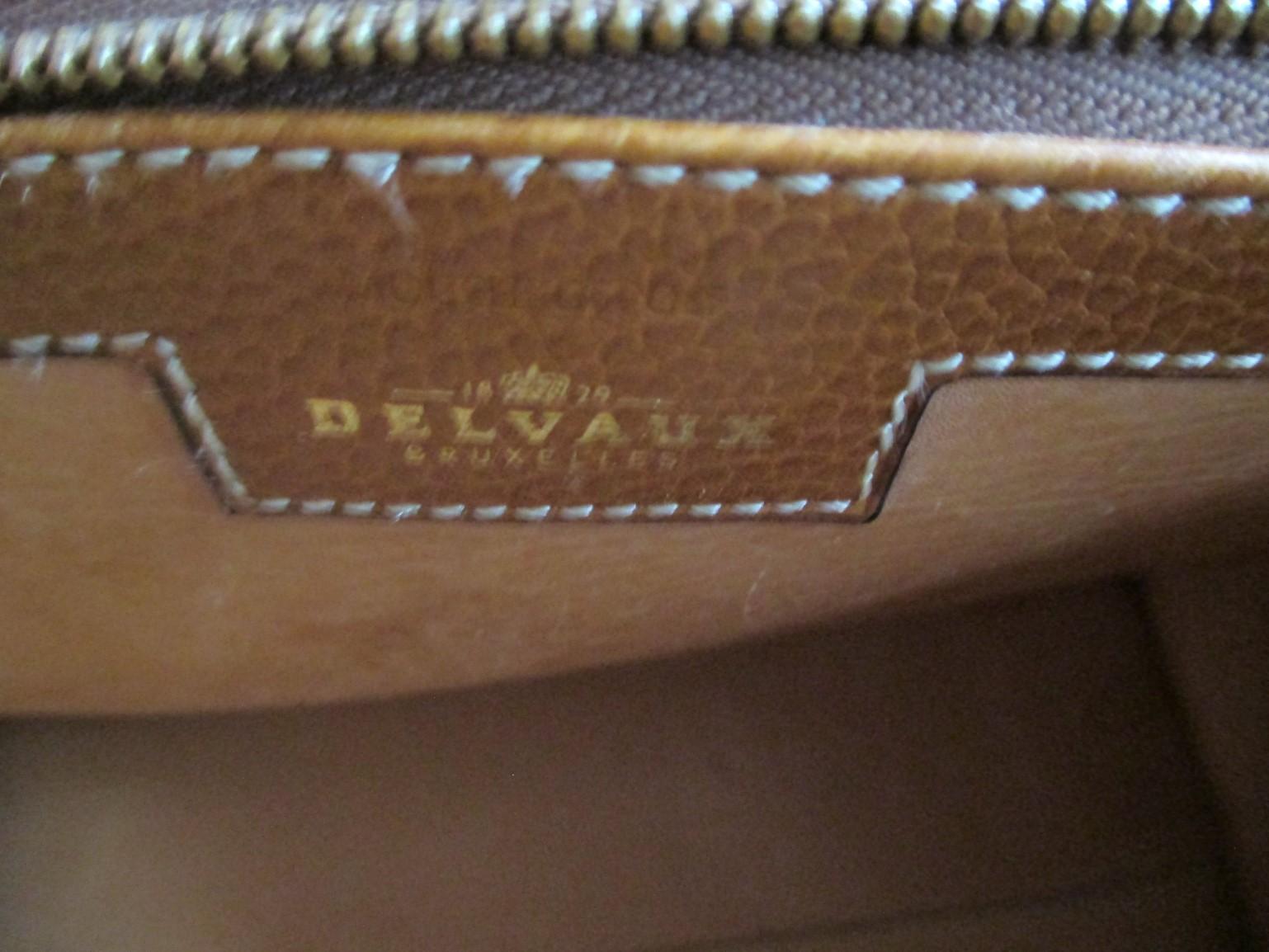 Delvaux Brillant MM Cognac Leather Shoulder Bag 3