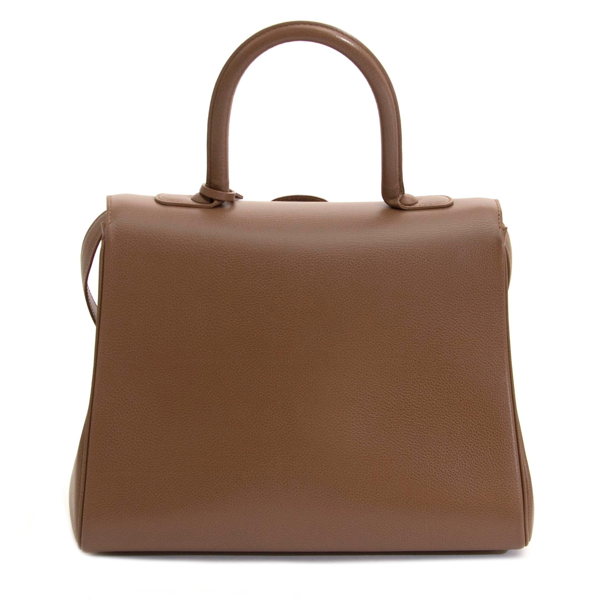 Brown Delvaux Brillant MM Jumping Taupe