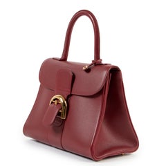 Delvaux Brillant PM Burgundy Top Handle