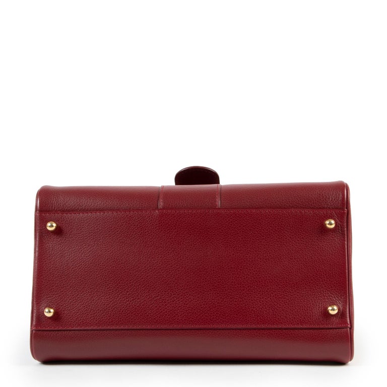 Brillant leather handbag Delvaux Burgundy in Leather - 37203728