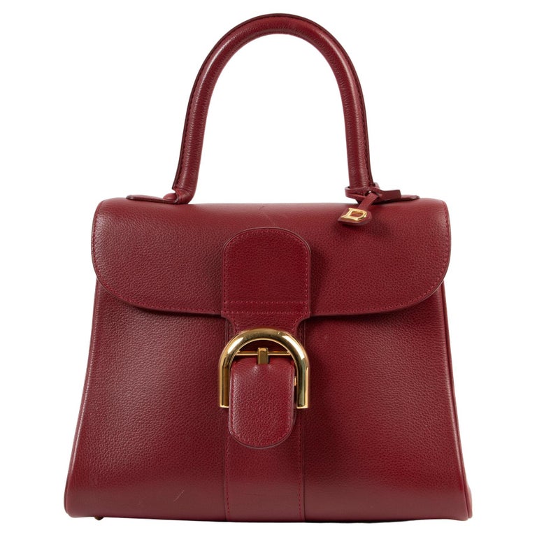 Delvaux Brillant PM Burgundy Top Handle For Sale at 1stDibs