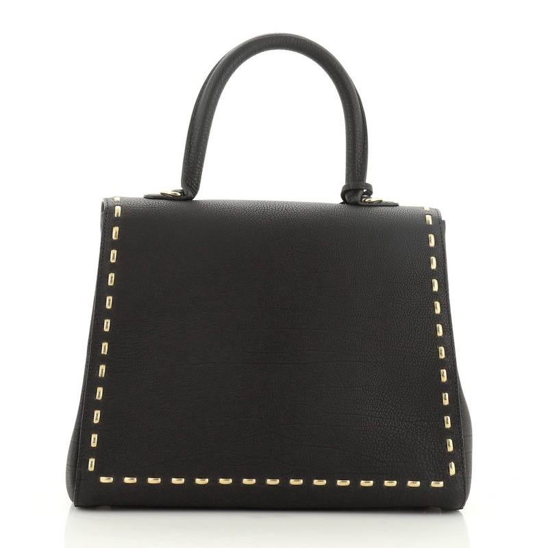 Sac à main Delvaux Brillant en cuir embelli de chaînes MM Bon état à NY, NY