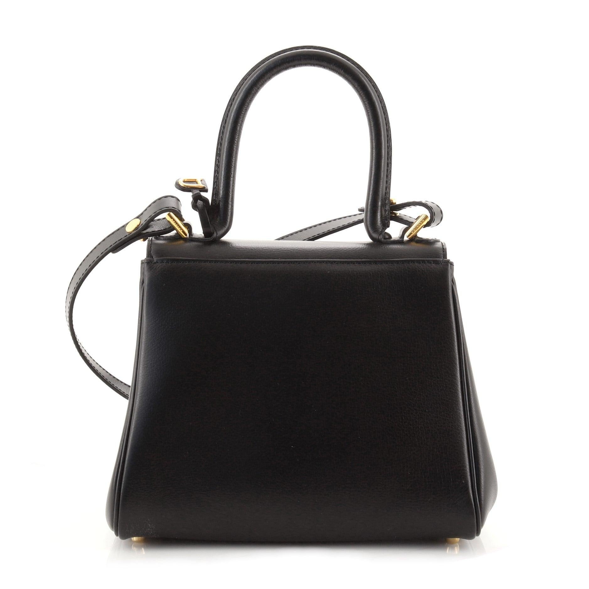 Delvaux Brillant Top Handle Bag Leder Mini im Zustand „Gut“ in NY, NY