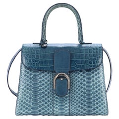 Delvaux Brillant Top Handle Bag Mixed Exotics MM