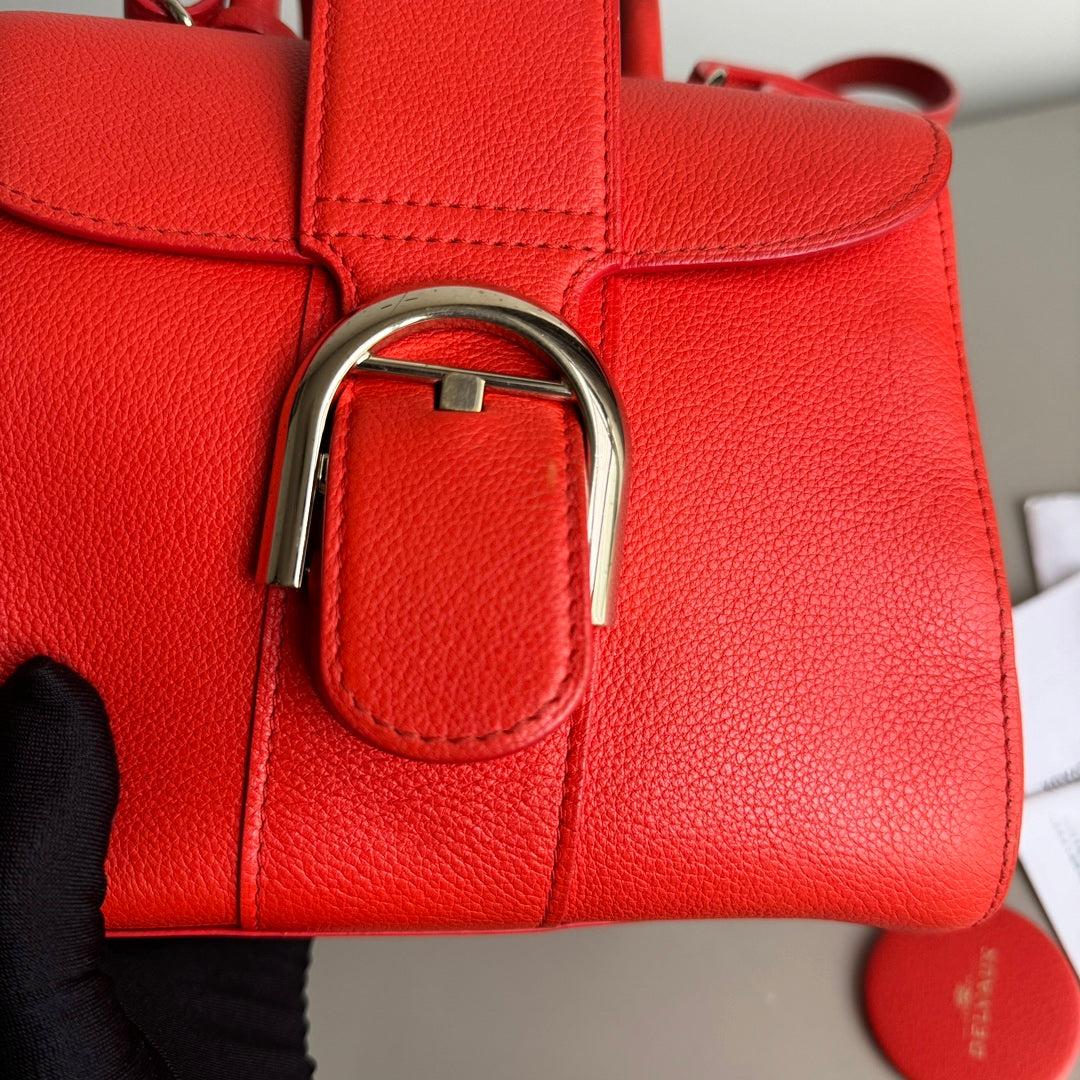 Delvaux Brilliant Mini Bright Red Calfskin Leather Crossbody Bag 6