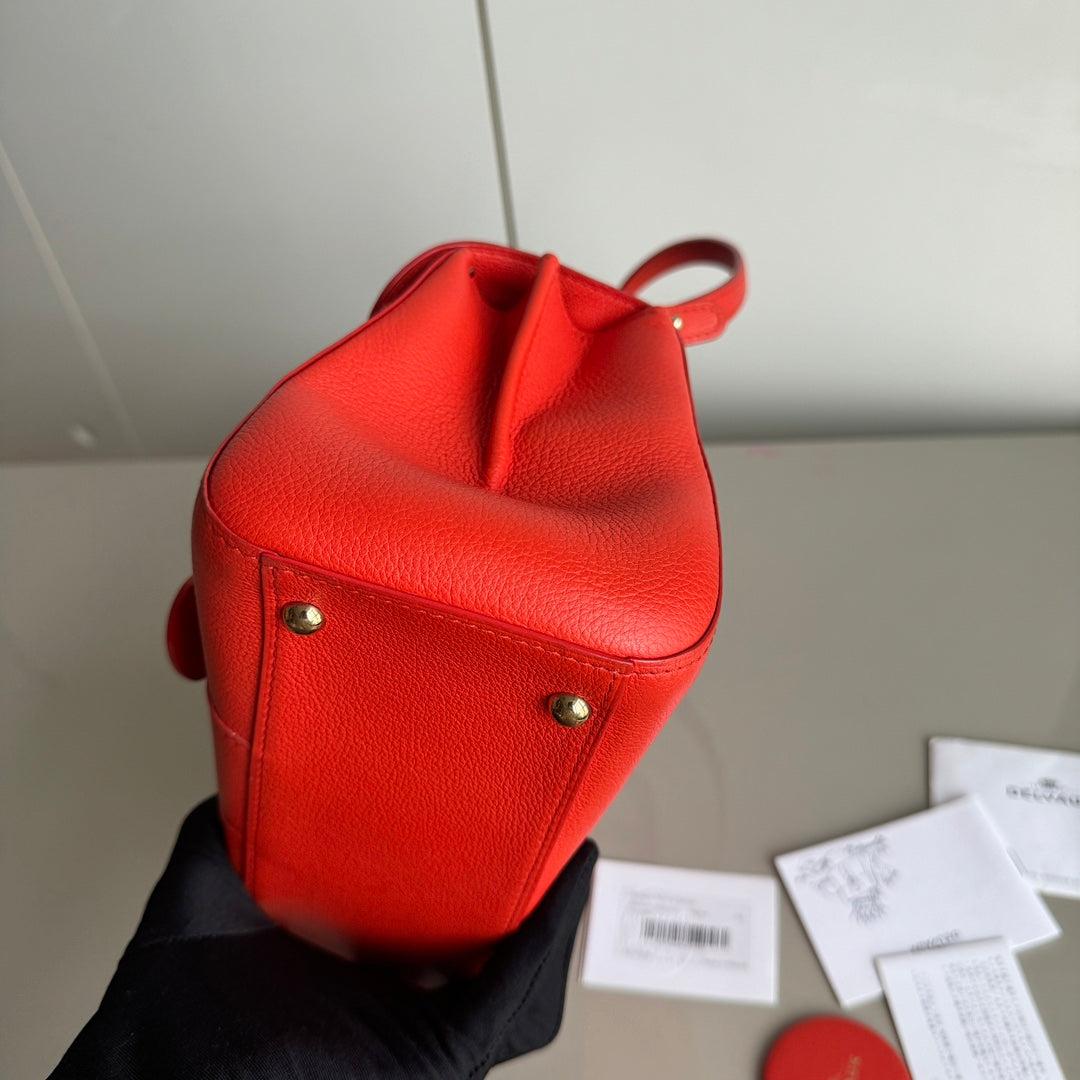 Delvaux Brilliant Mini Bright Red Calfskin Leather Crossbody Bag 7