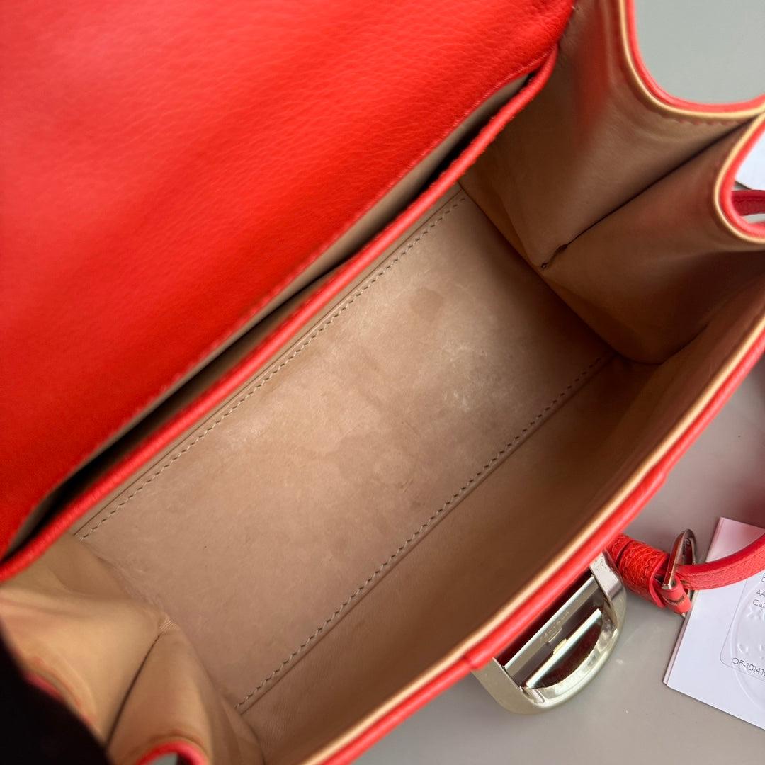 Delvaux Brilliant Mini Bright Red Calfskin Leather Crossbody Bag 9