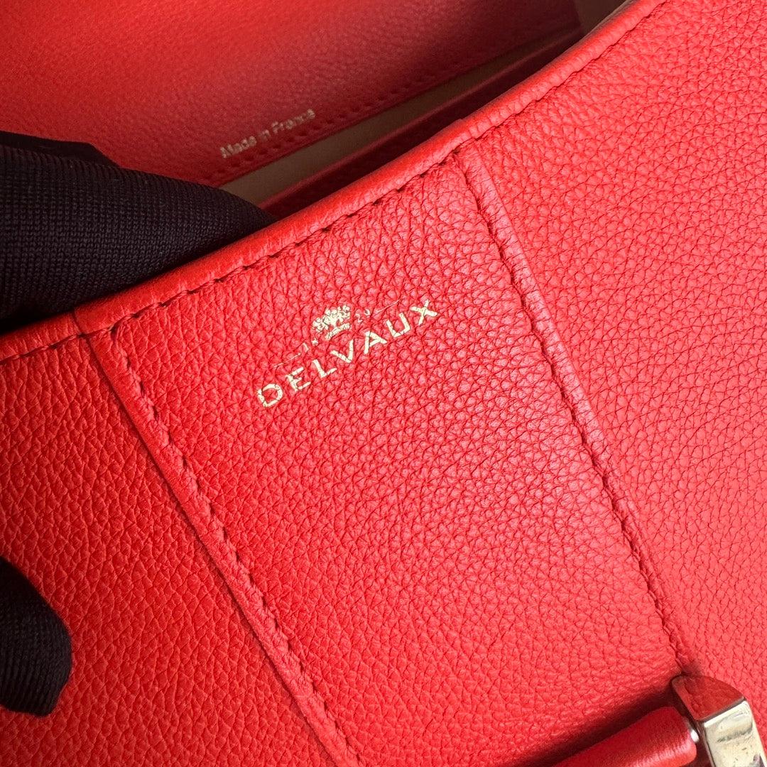 Delvaux Brilliant Mini Bright Red Calfskin Leather Crossbody Bag 11