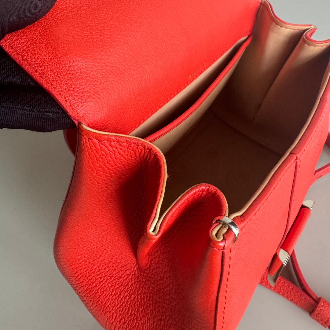 Delvaux Brilliant Mini Bright Red Calfskin Leather Crossbody Bag 12