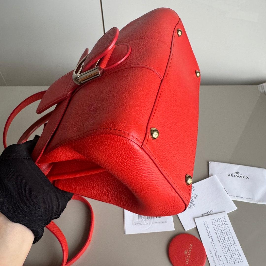 Delvaux Brilliant Mini Bright Red Calfskin Leather Crossbody Bag 4