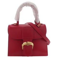 Delvaux Brilliant Mini Red Calfskin Leather Top Handle Crossbody Bag Delvaux Brilliant Mini Red Calfskin Leather Top Handle Crossbody Bag