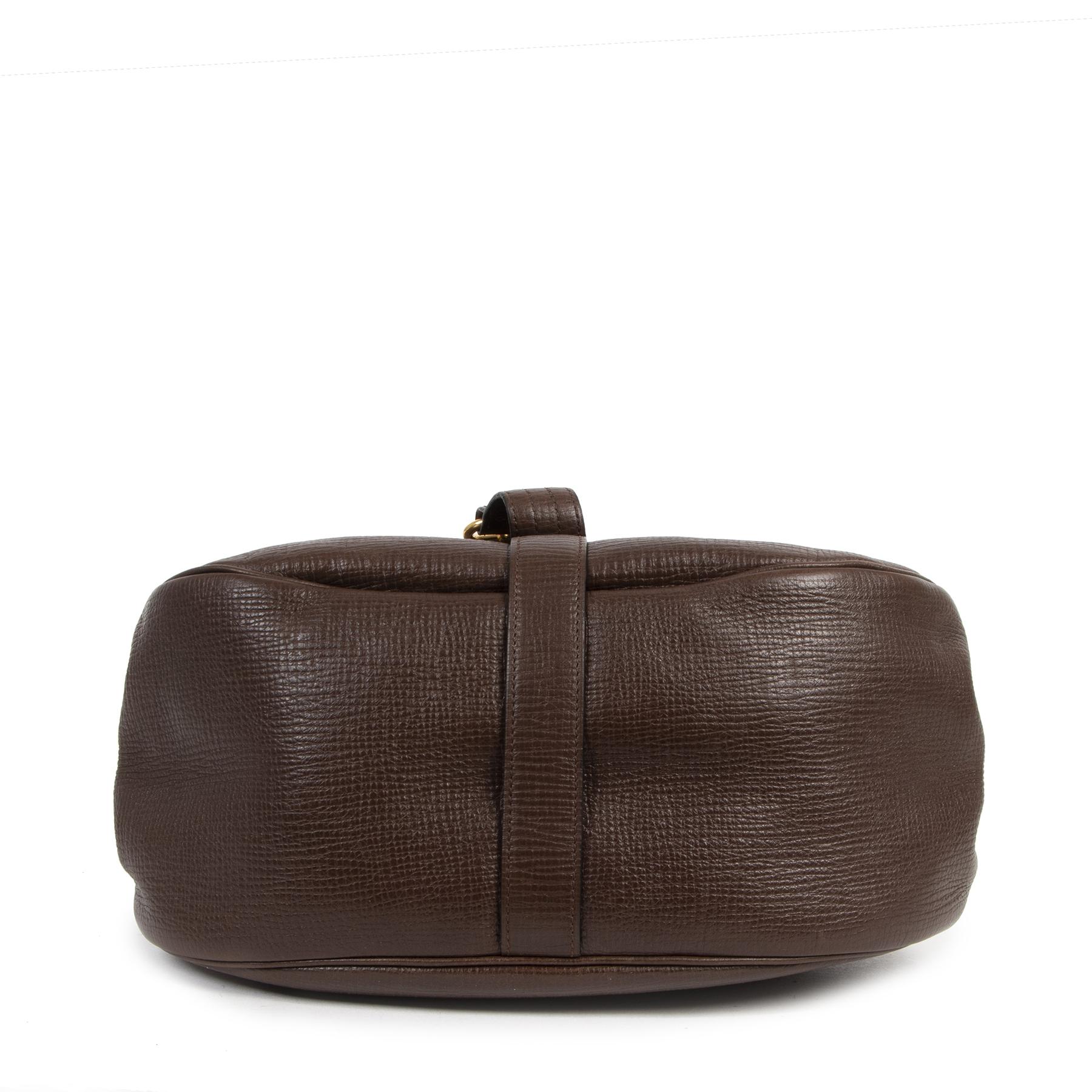 Delvaux Brown Leather Cerceau Bag at 1stDibs