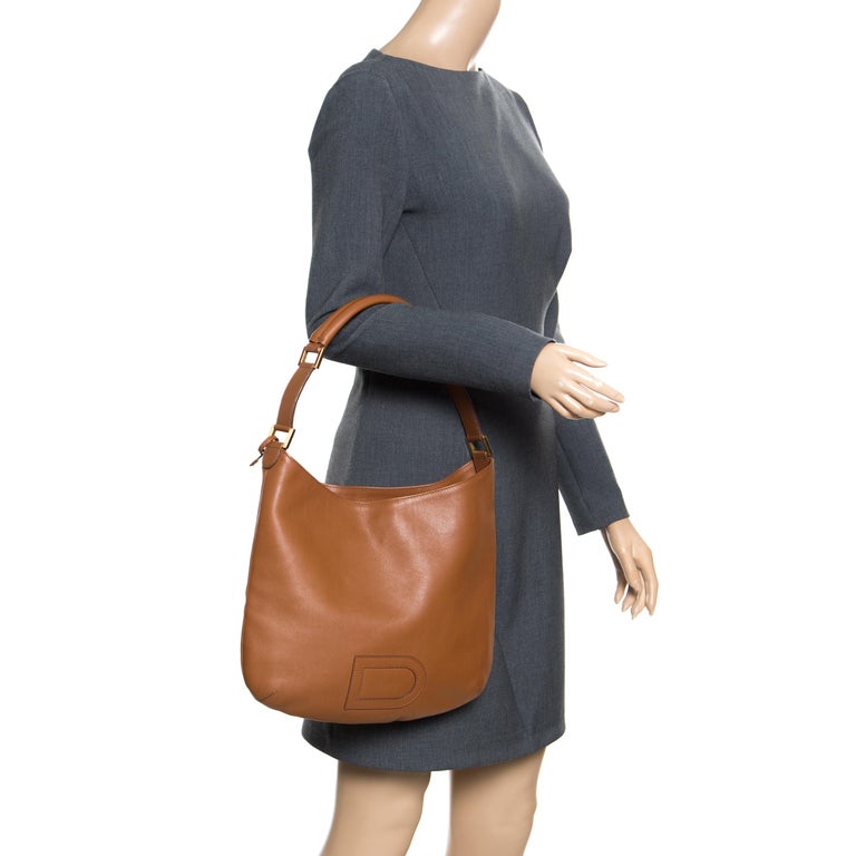 Delvaux Brown Leather Louise Hobo For Sale at 1stDibs
