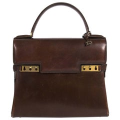 Delvaux Brown Leather Tempête MM