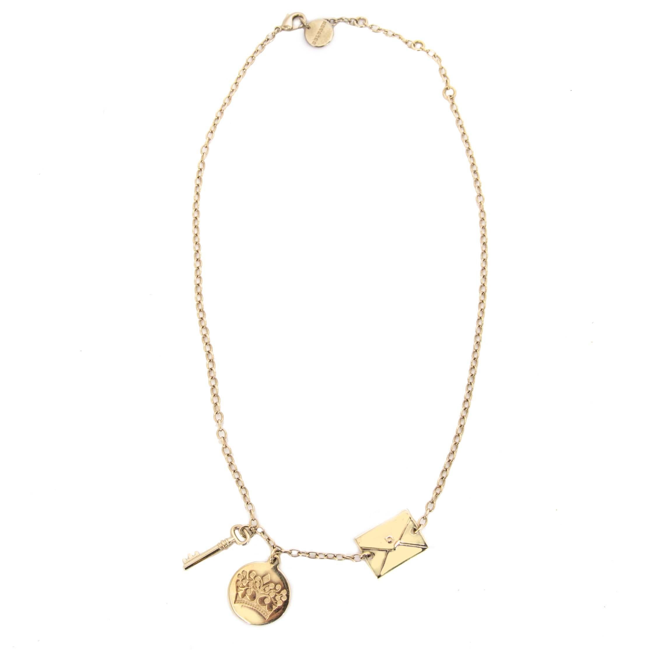 Delvaux Charm Necklace In Good Condition In Antwerp, BE