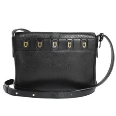 Used DELVAUX Clutch bag in Black Grained Leather