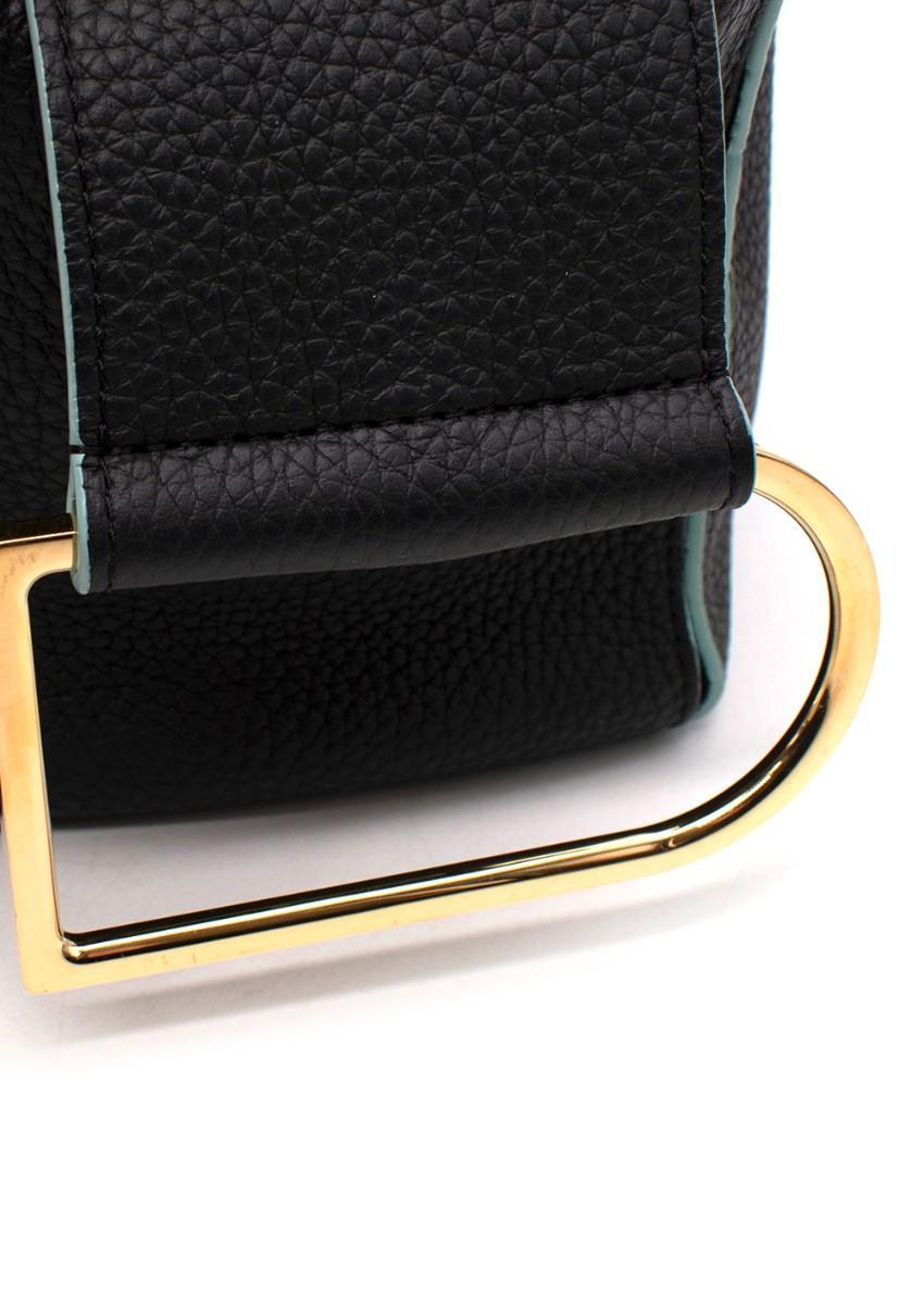 Delvaux CoolBox MM Marineblaue & türkisfarbene Leder Umhängetasche 1